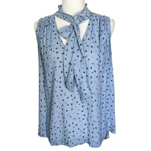Free People Sleeveless Front Tie Blouse Size Medium